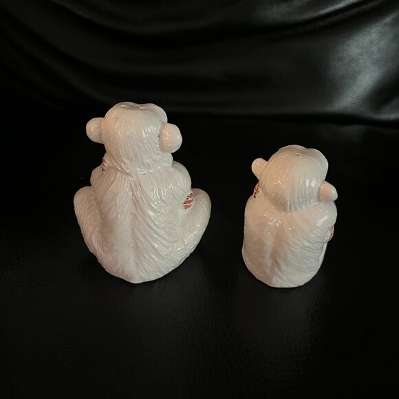 Rare Vintage Vietre Self Hugging Monkeys Salt & Pepper Shakers - Picture 2 of 5